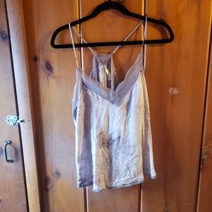 Tan tie dye top- size large